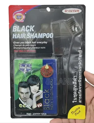 Instant Black Hair Dye Shampoo Set