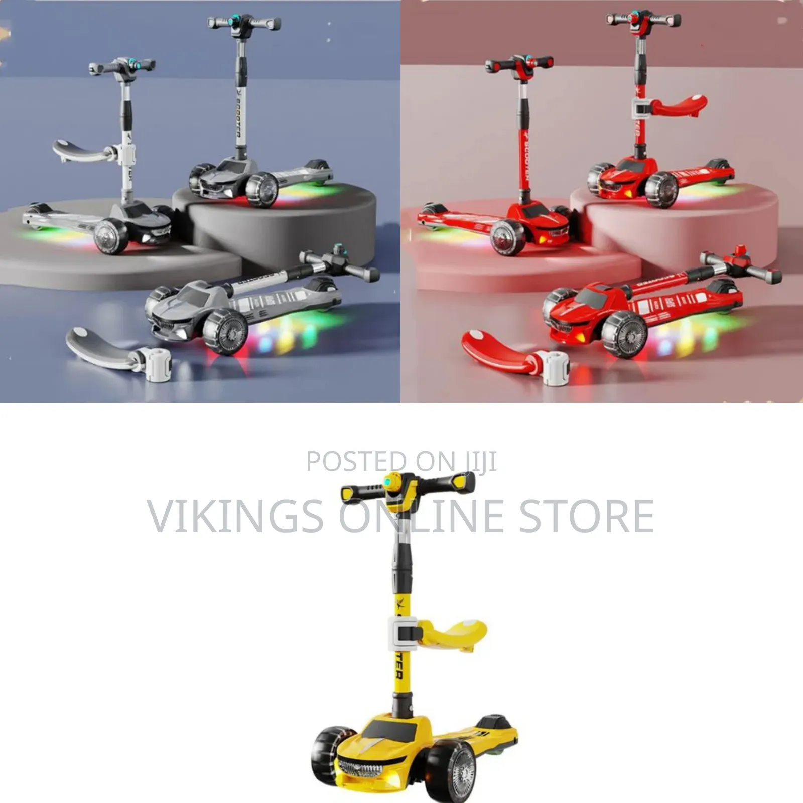 A 3-in-1 Convertible Kids' Kick Scooter Styled Like a Sports Car
