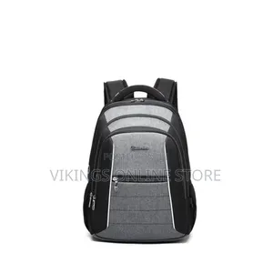 Gray-and-Black Multi-Compartment Anti-Theft Laptop Backpack