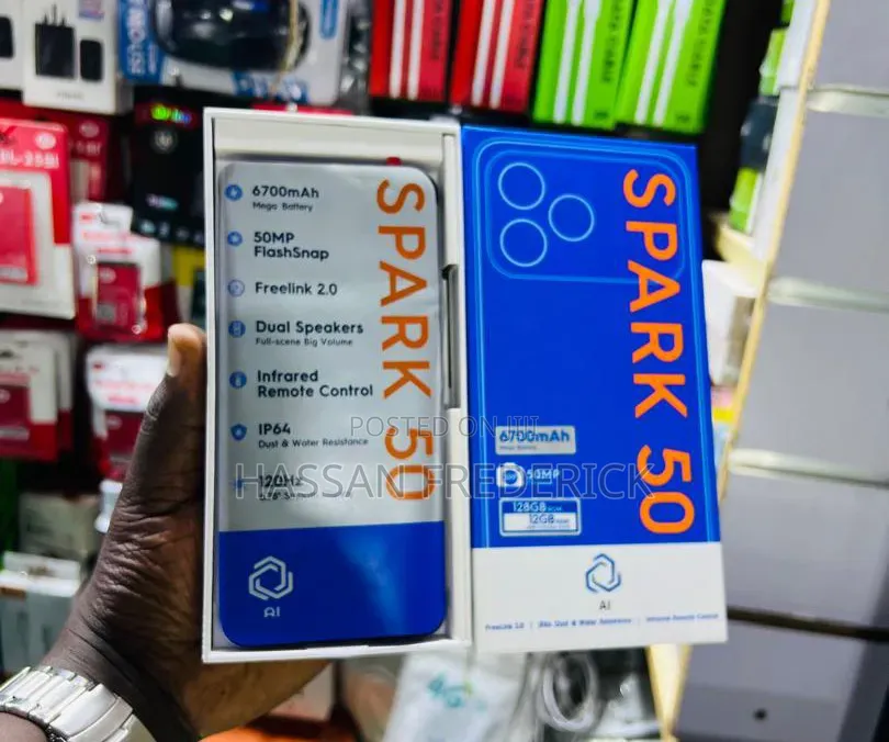 New Tecno Spark 50 128 GB Gray