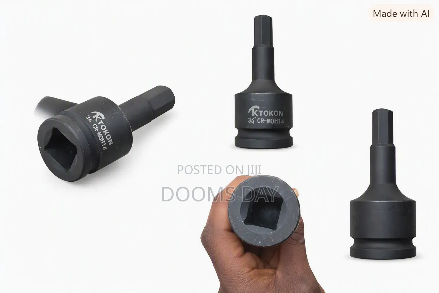TOKON 3/4‐inch Drive Chrome‐molybdenum Impact Hex Socket