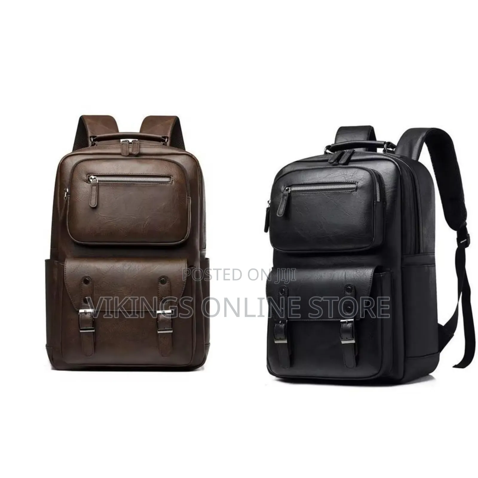 Men's Vintage PU Leather Business Commuter Backpack
