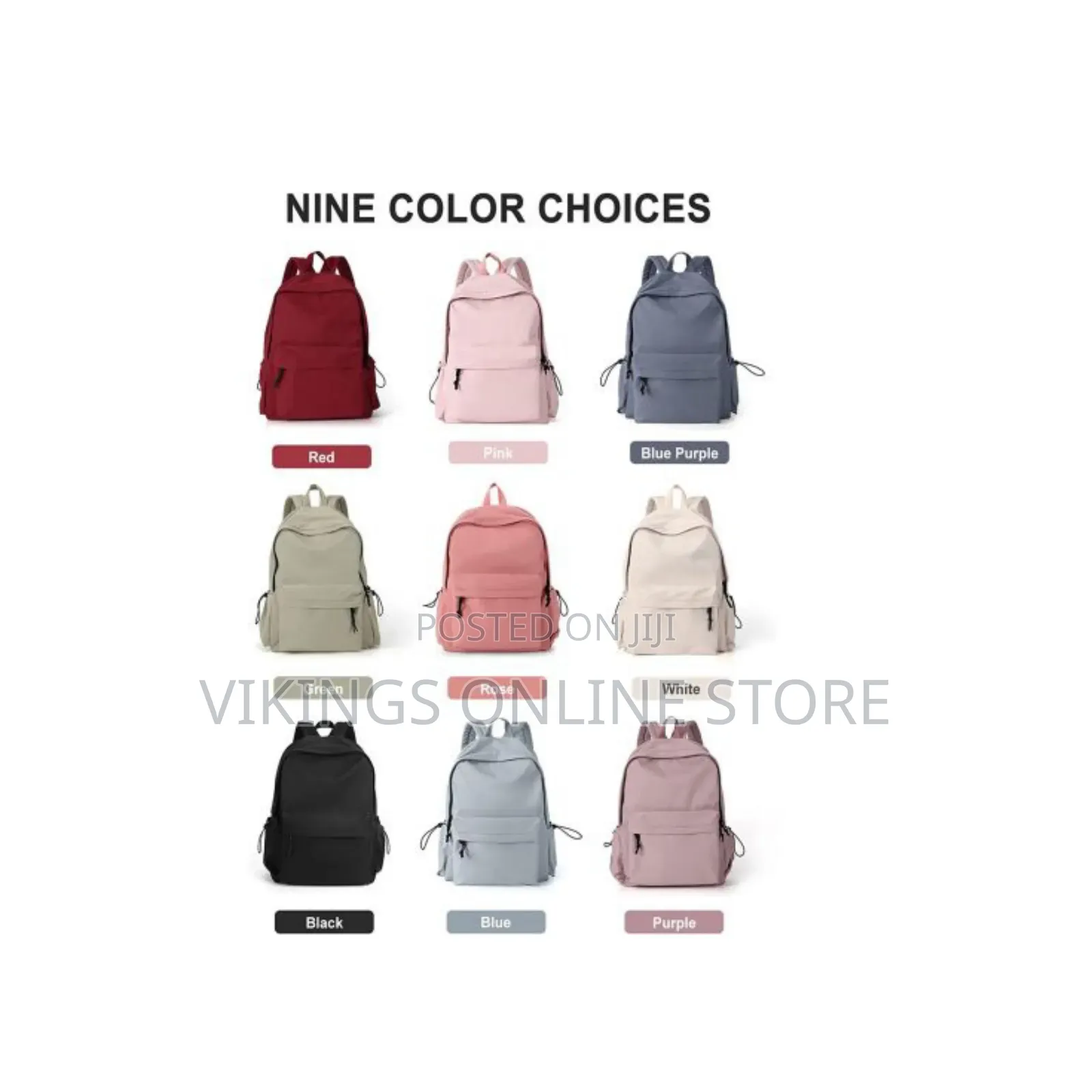 Lightweight, Water-Resistant Nylon School Backpack