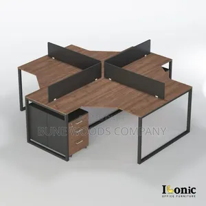 Curved 4people Seater Workstation Office Table