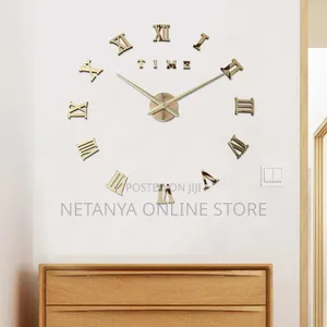 Roman Numerals Self Adhesive Large Wall Clock