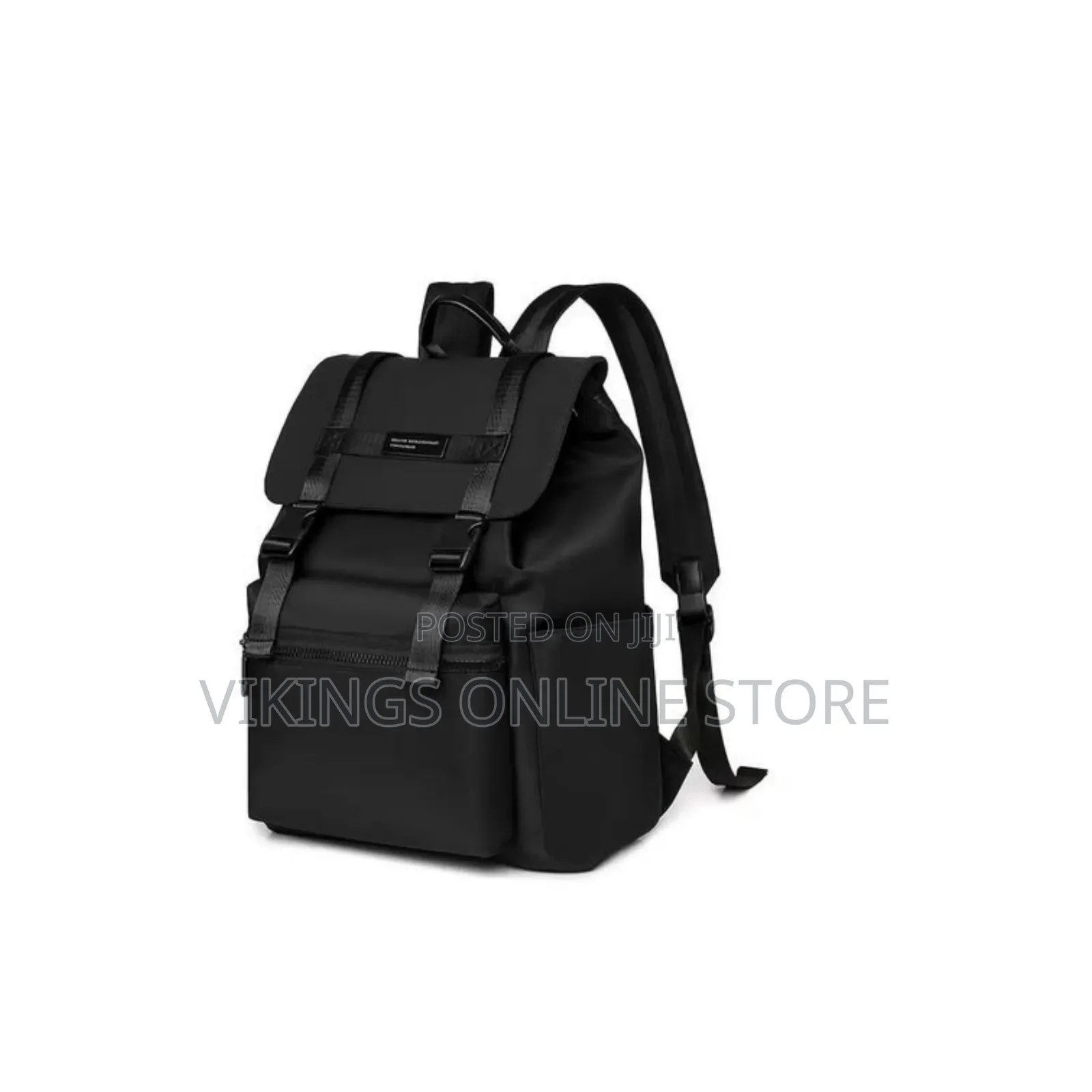 Chocolate Brown and Black Unisex Flap Backpack