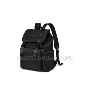 Chocolate Brown and Black Unisex Flap Backpack