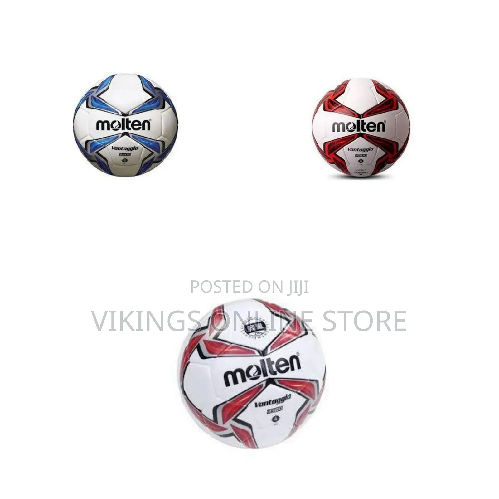White and Red Molten Vantaggio 3200 Size 5 Soccer Ball