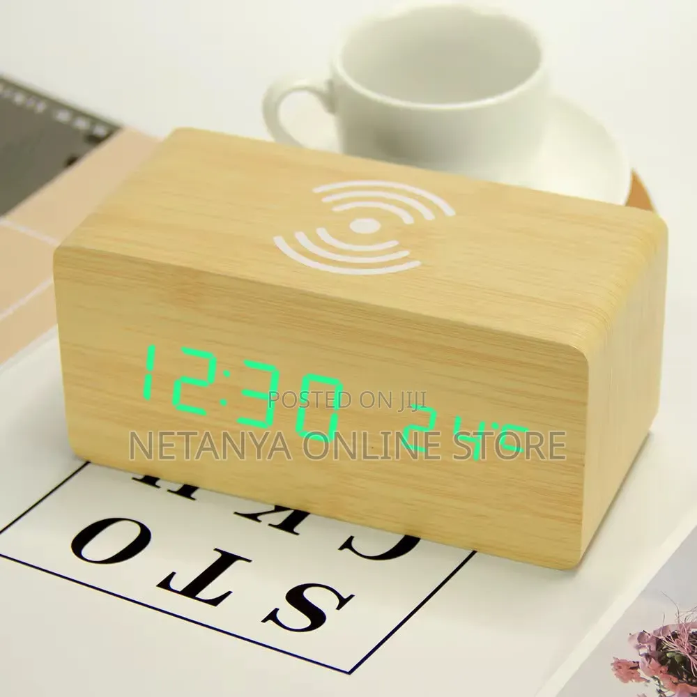 Wooden Digital Alarm Clock