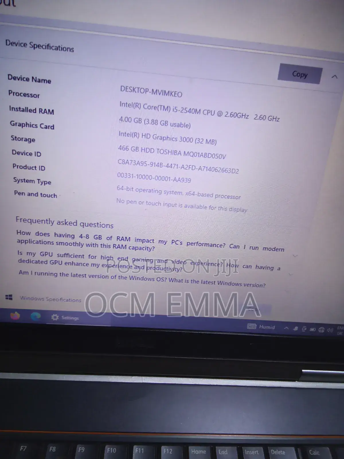 Laptop Dell Latitude E6520 4GB Intel Core i5 HDD 500GB