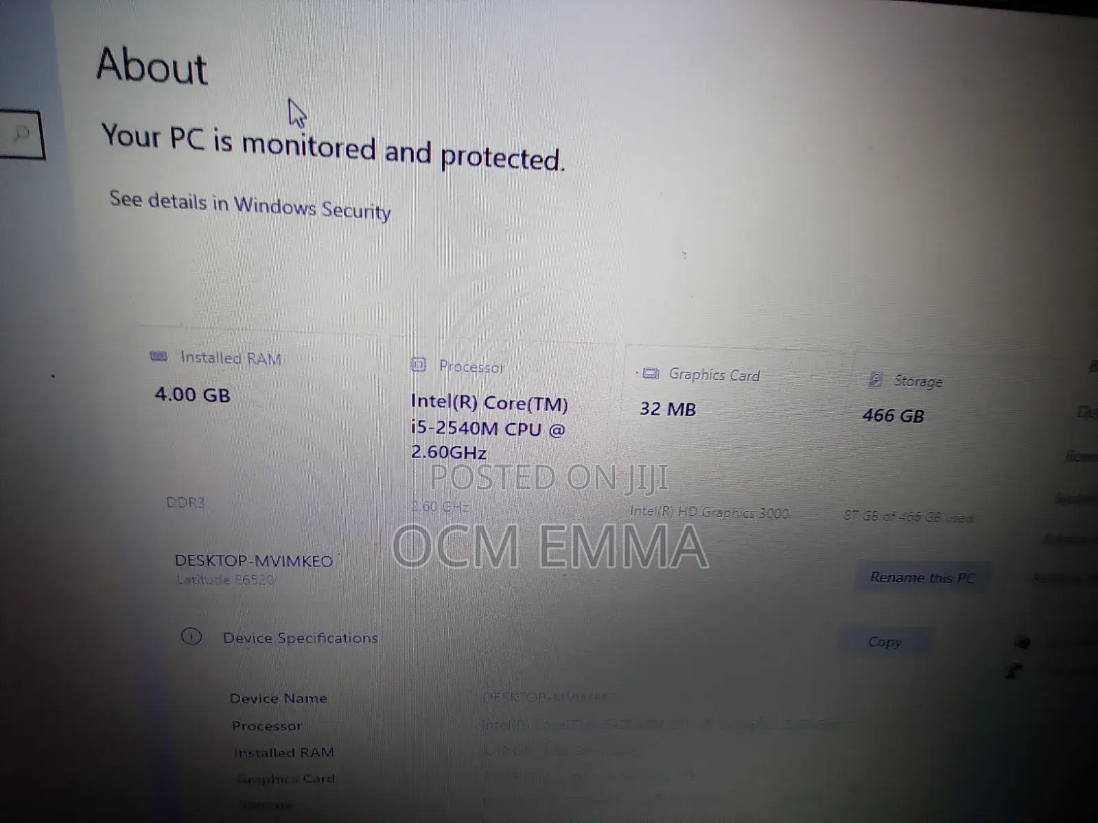 Laptop Dell Latitude E6520 4GB Intel Core i5 HDD 500GB