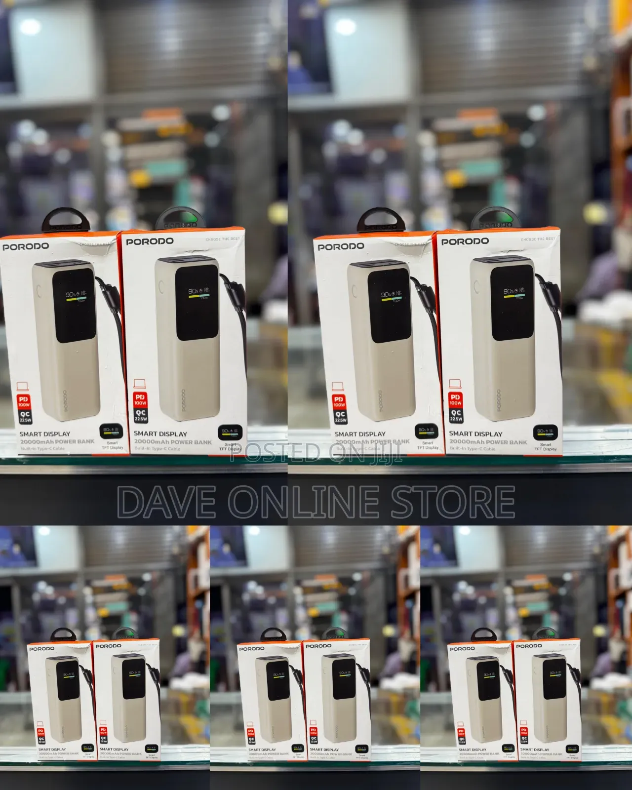 Porodo Smart Display 20000mAh Power Bank