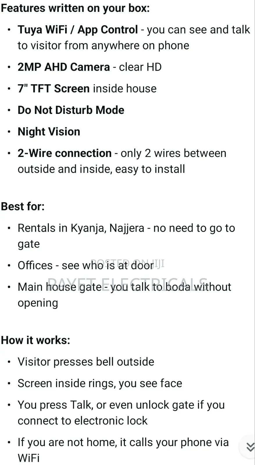 Digital Wi-Fi Video Door Phone / Bell