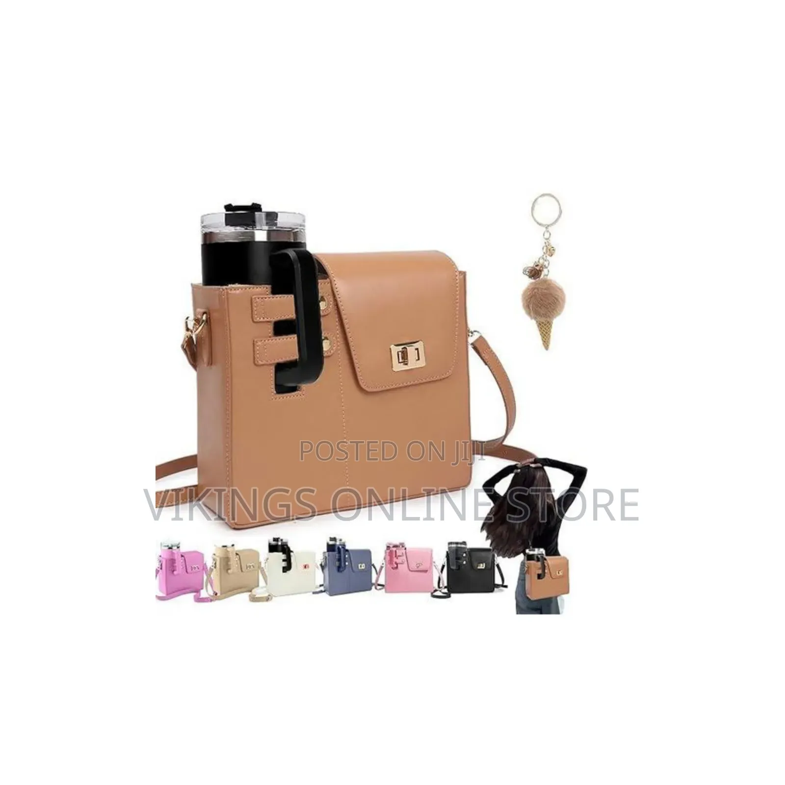 Crossbody Water Cup Holder Purse