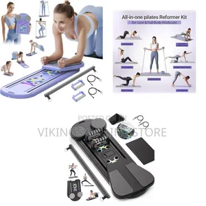 Black Multifunctional 6-in-1 Portable Home Gym System and Foldable