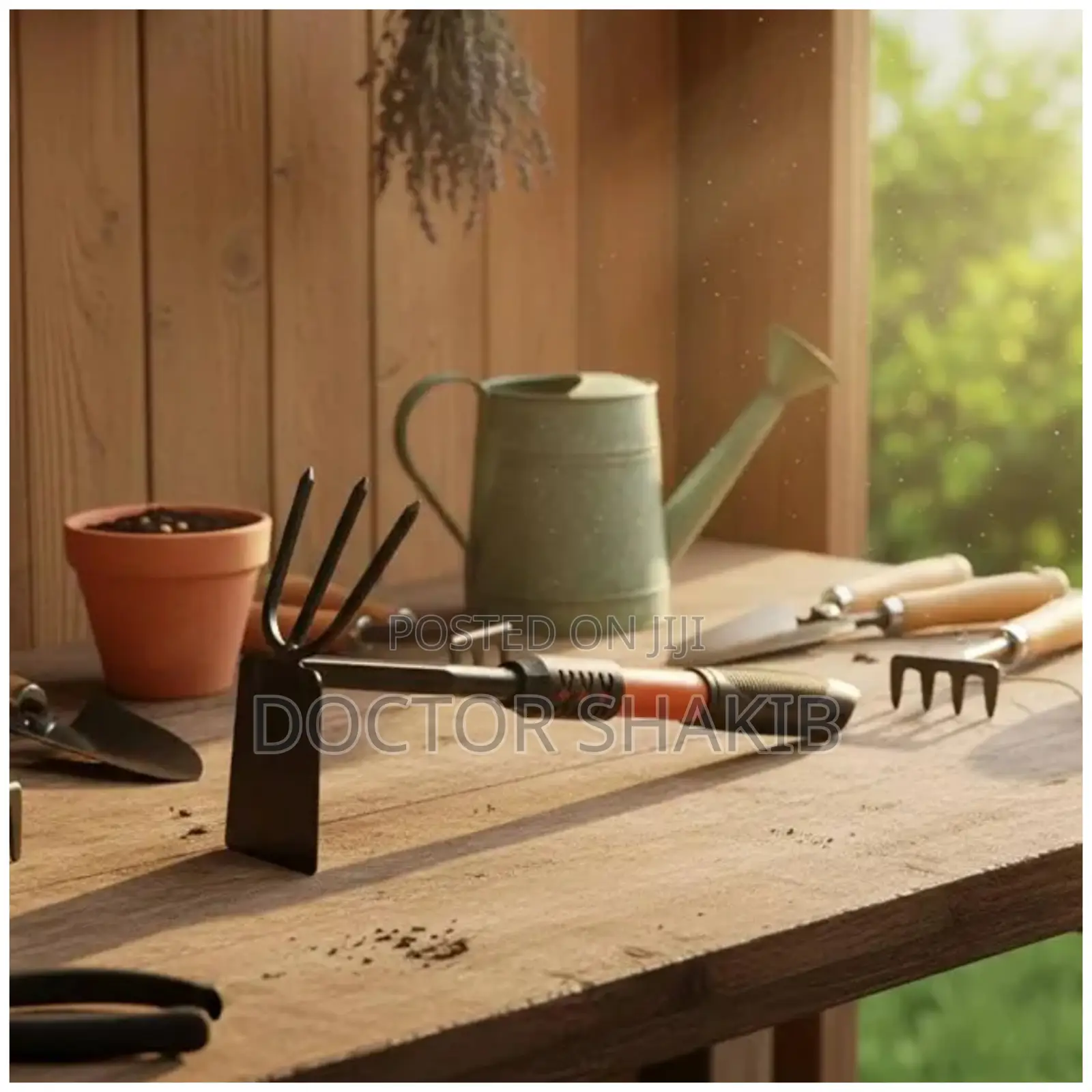 2-in-1 Garden Hoe and 3-Prong Hand Cultivator