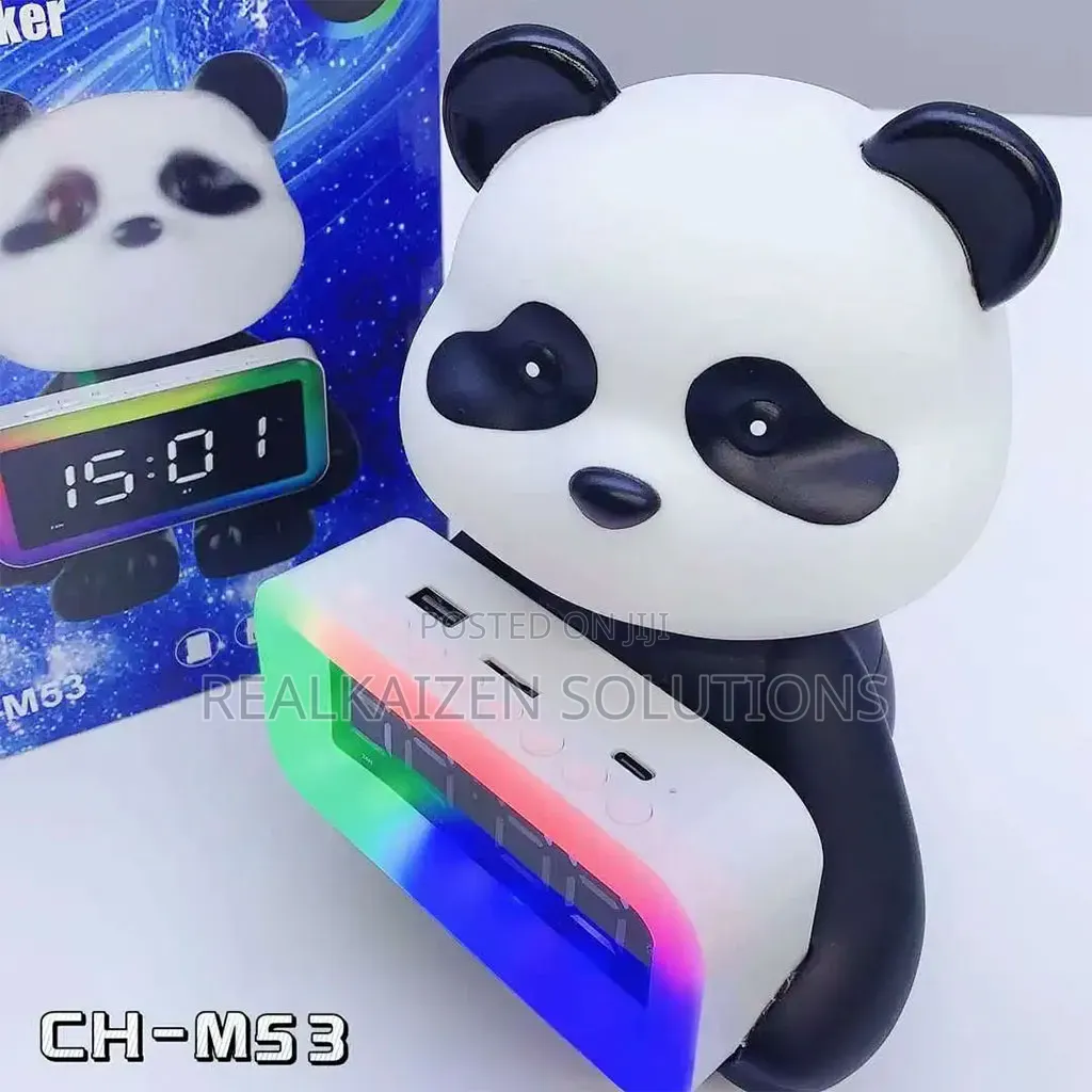 Panda RBG Bluetooth Speaker With Digital Clock & Alarm
