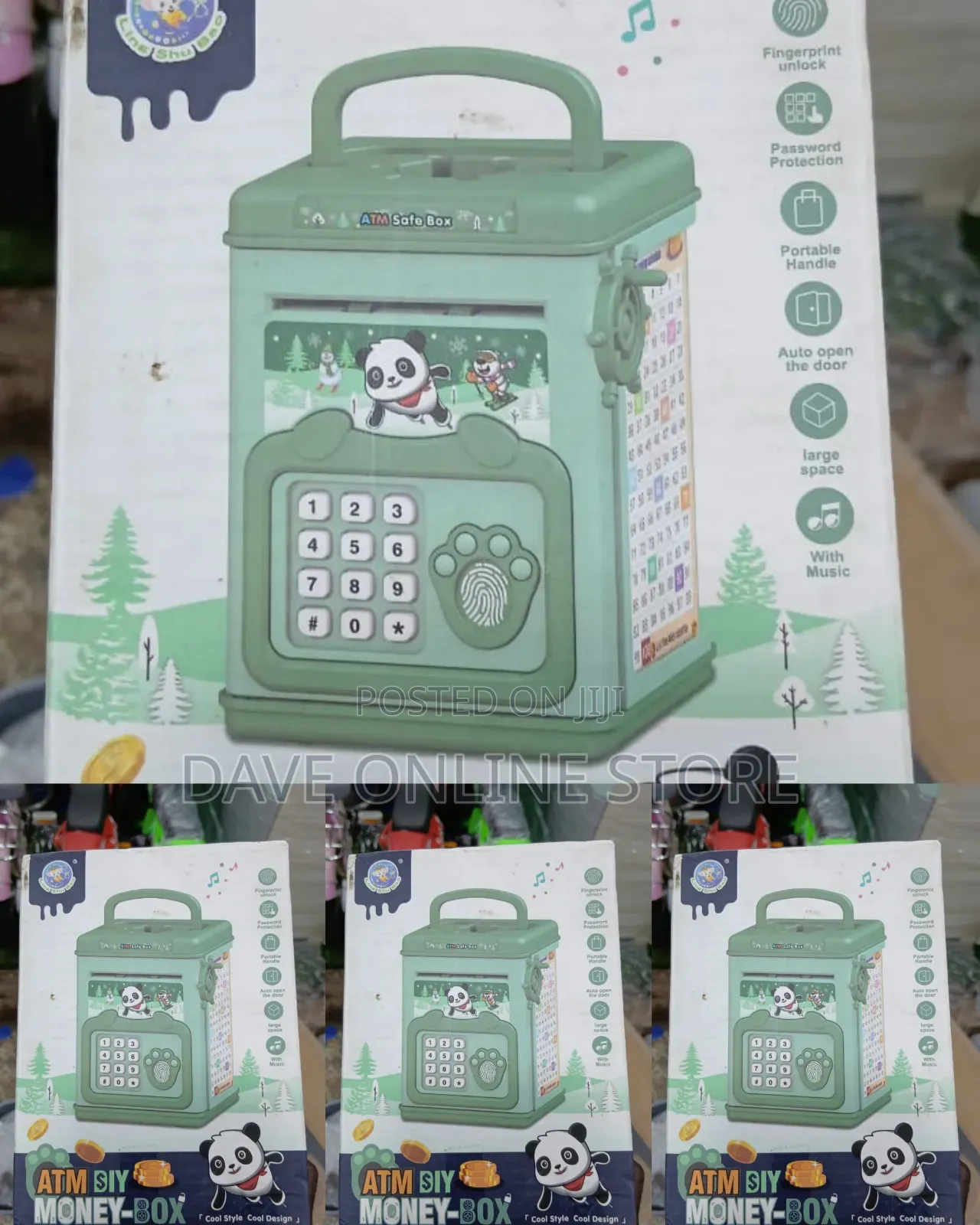 Green Electronic Piggy Bank Toy