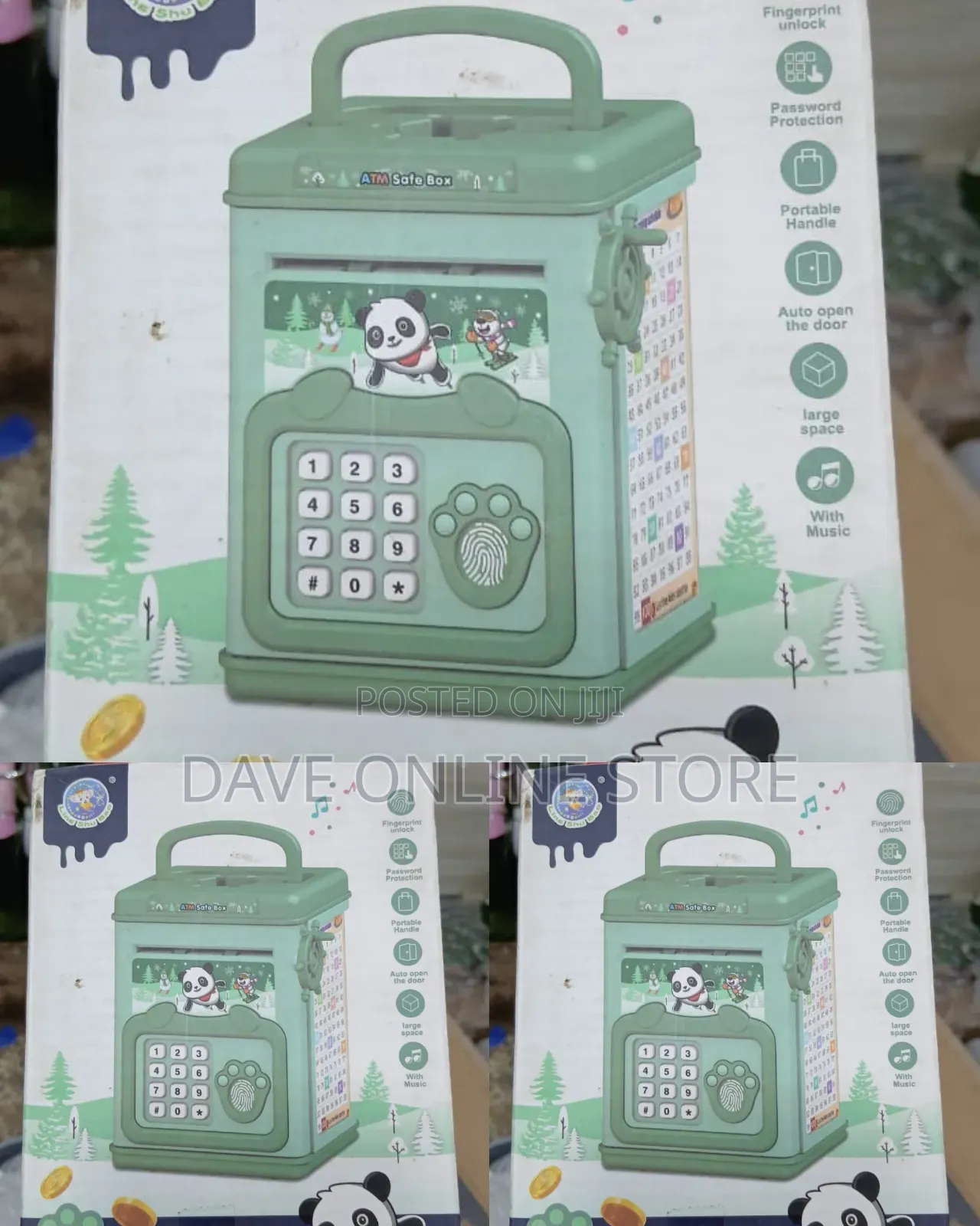 Green Electronic Piggy Bank Toy