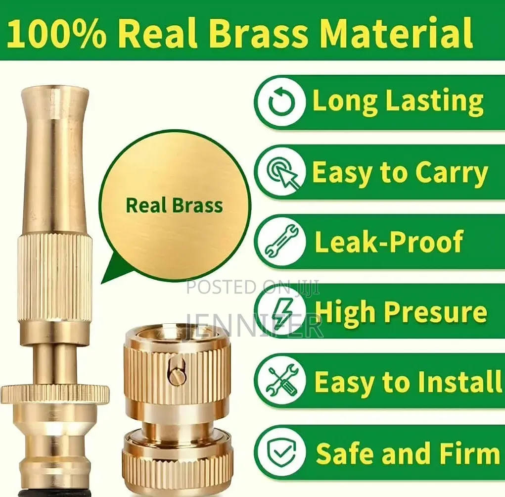 Solid Brass Adjustable High-Pressure Hose Nozzle