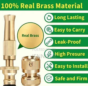 Solid Brass Adjustable High-Pressure Hose Nozzle