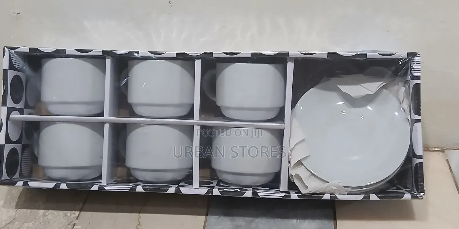 A Set of 6 Tea Cups and S 6 Saucers -Urban Stores