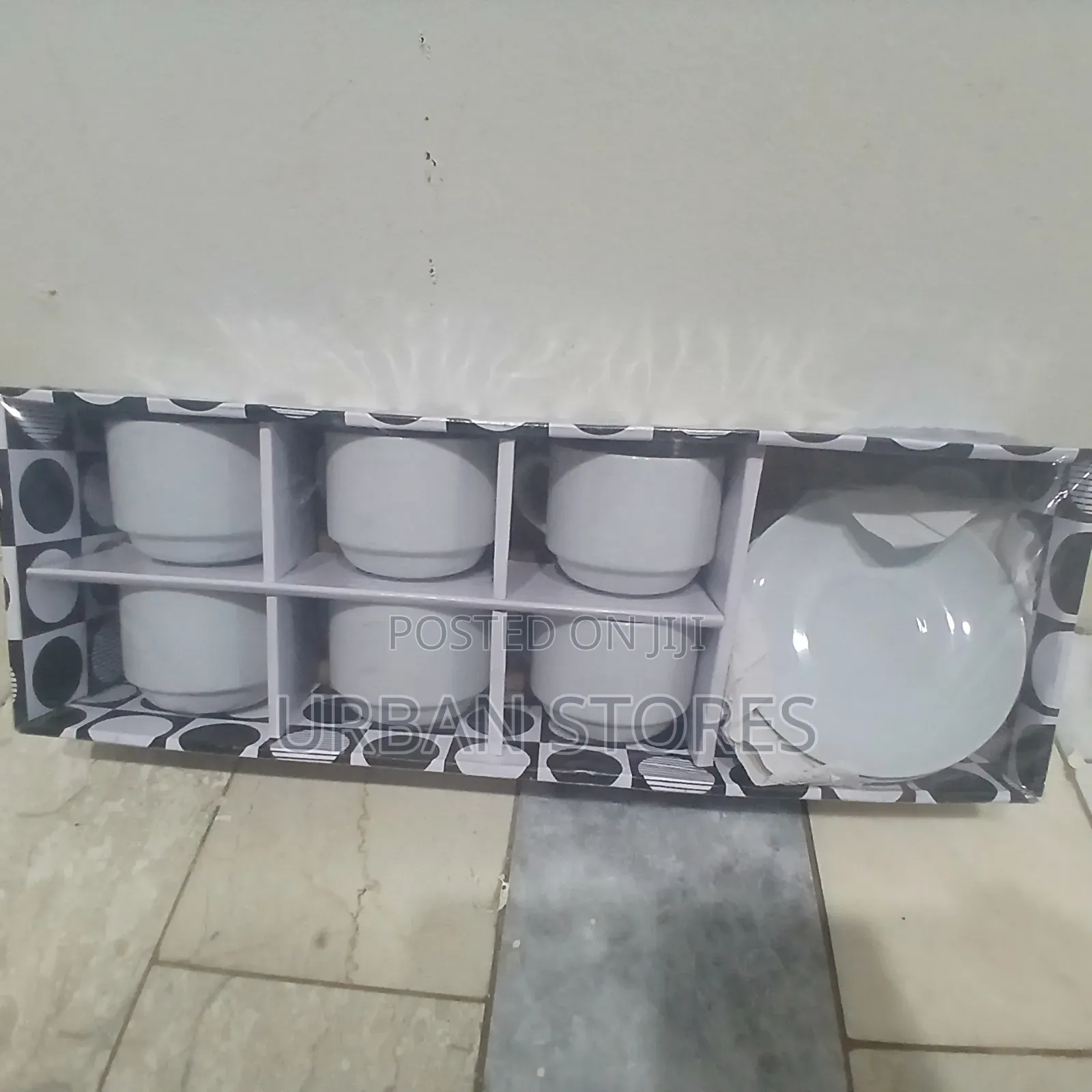 A Set of 6 Tea Cups and S 6 Saucers -Urban Stores