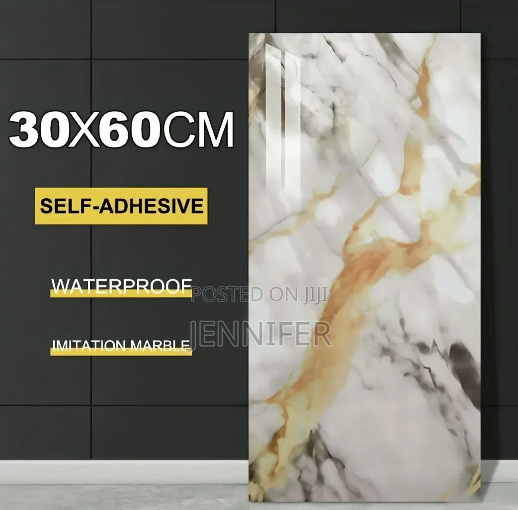 5pcs Marble Wallpaper PVC 3D  Self Adhesive Wall Sticker