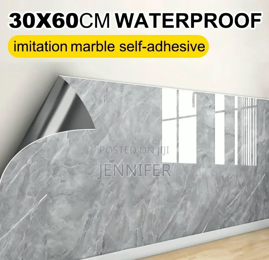 5pcs Marble Wallpaper PVC 3D  Self Adhesive Wall Sticker
