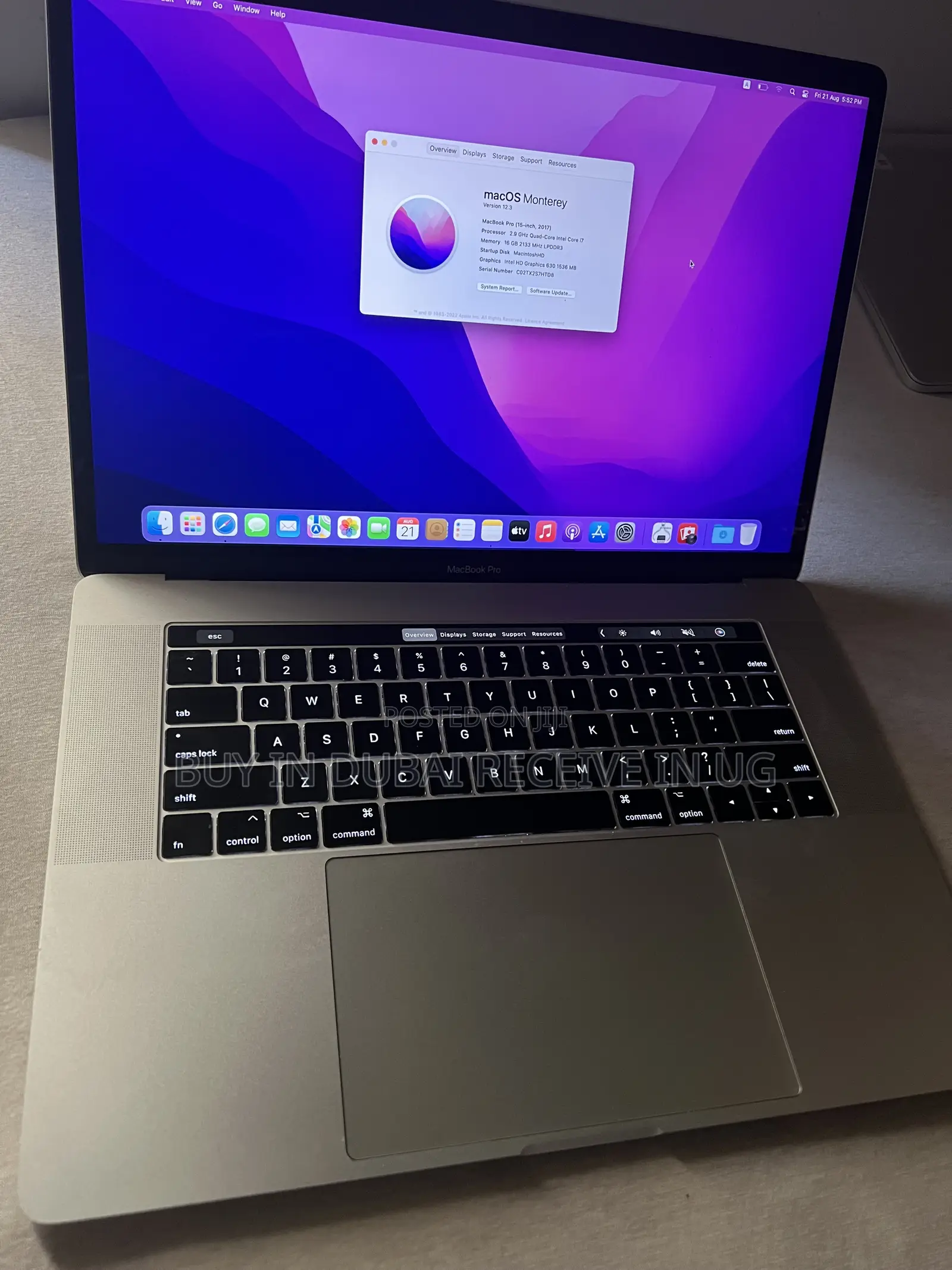Laptop Apple MacBook Pro 2017 16GB Intel Core i7 SSD 1T