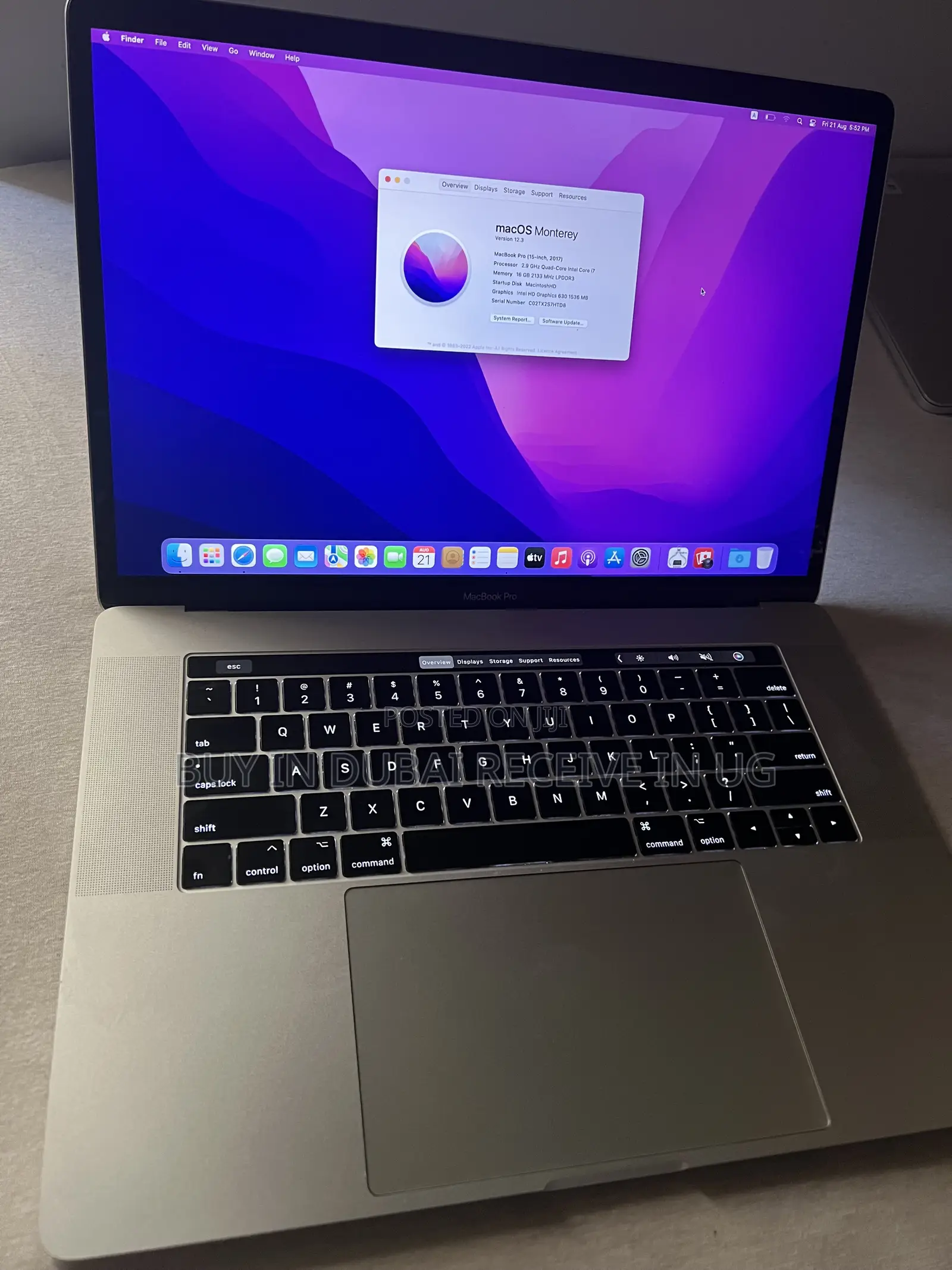 Laptop Apple MacBook Pro 2017 16GB Intel Core i7 SSD 1T