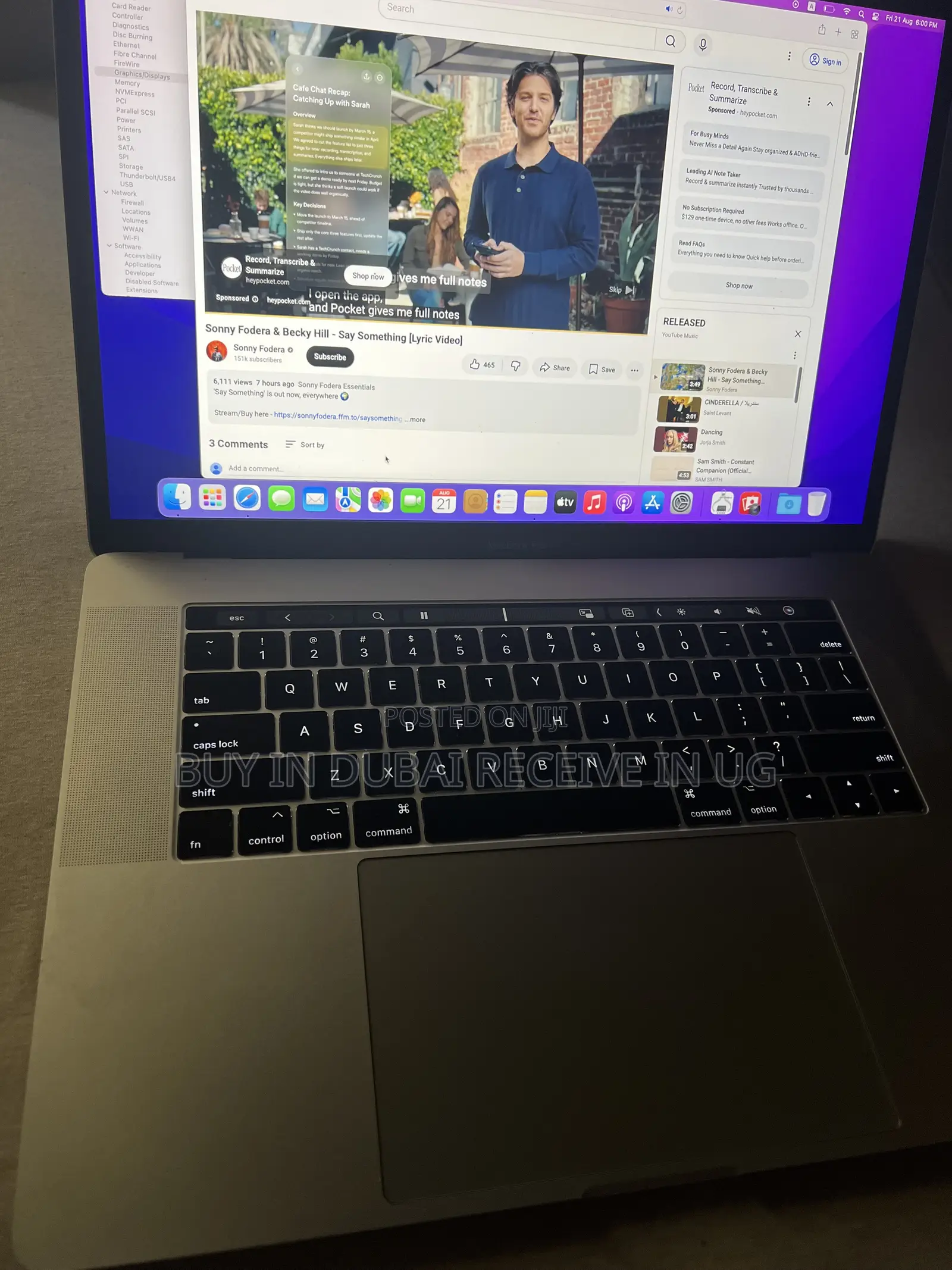 Laptop Apple MacBook Pro 2017 16GB Intel Core i7 SSD 1T