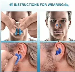 Reusable Swimming Ear Plugs With Nose Clip for Adults & Kids