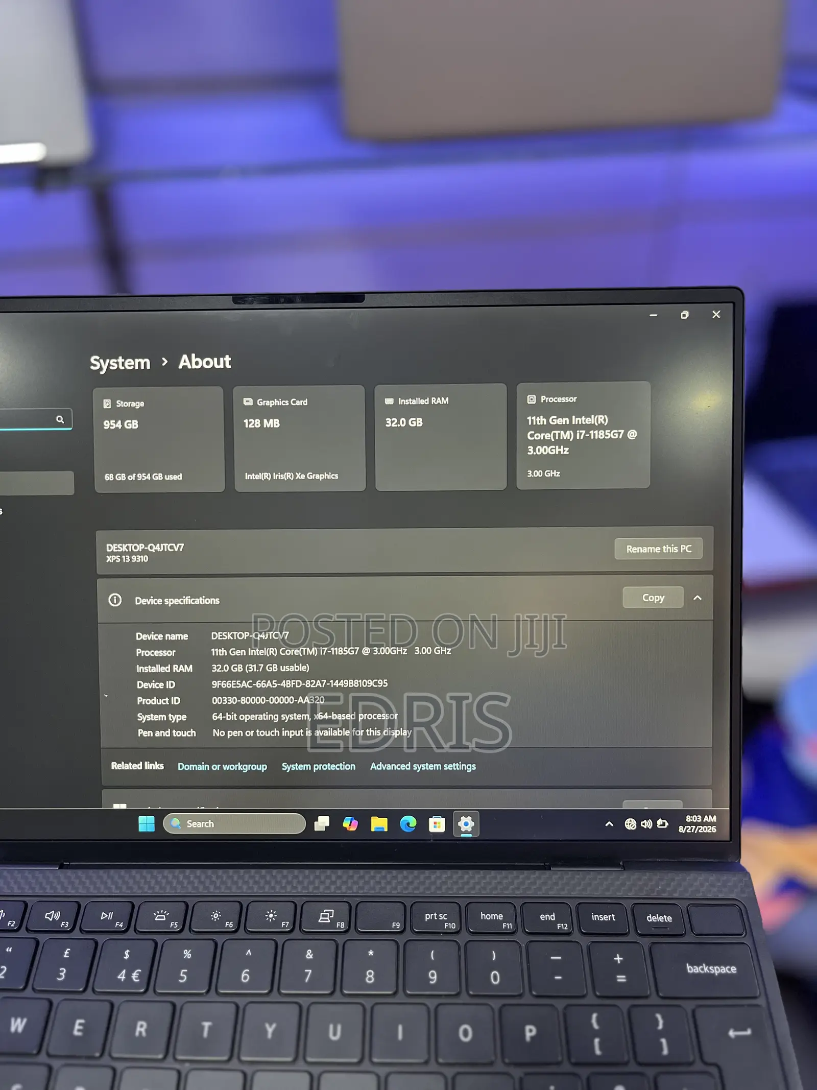 Laptop Dell XPS 13 32GB Intel Core i7 SSD 1T