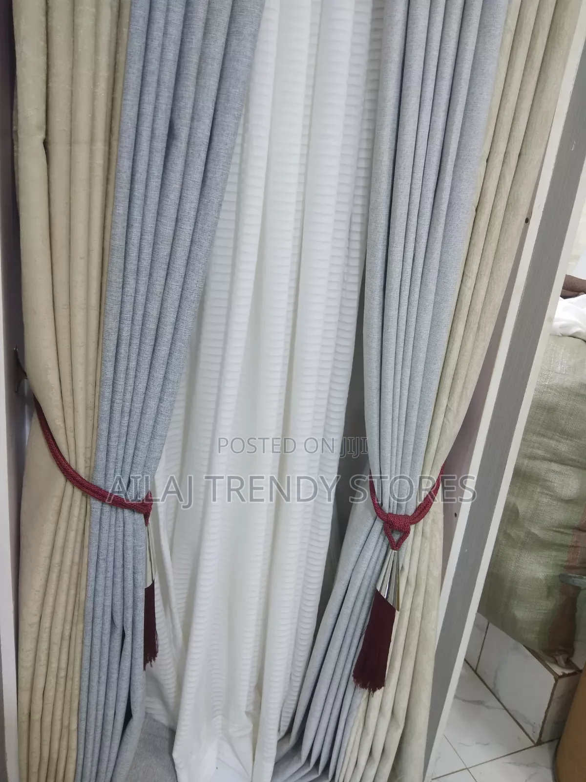 Gray Blackout Curtains Per Metre