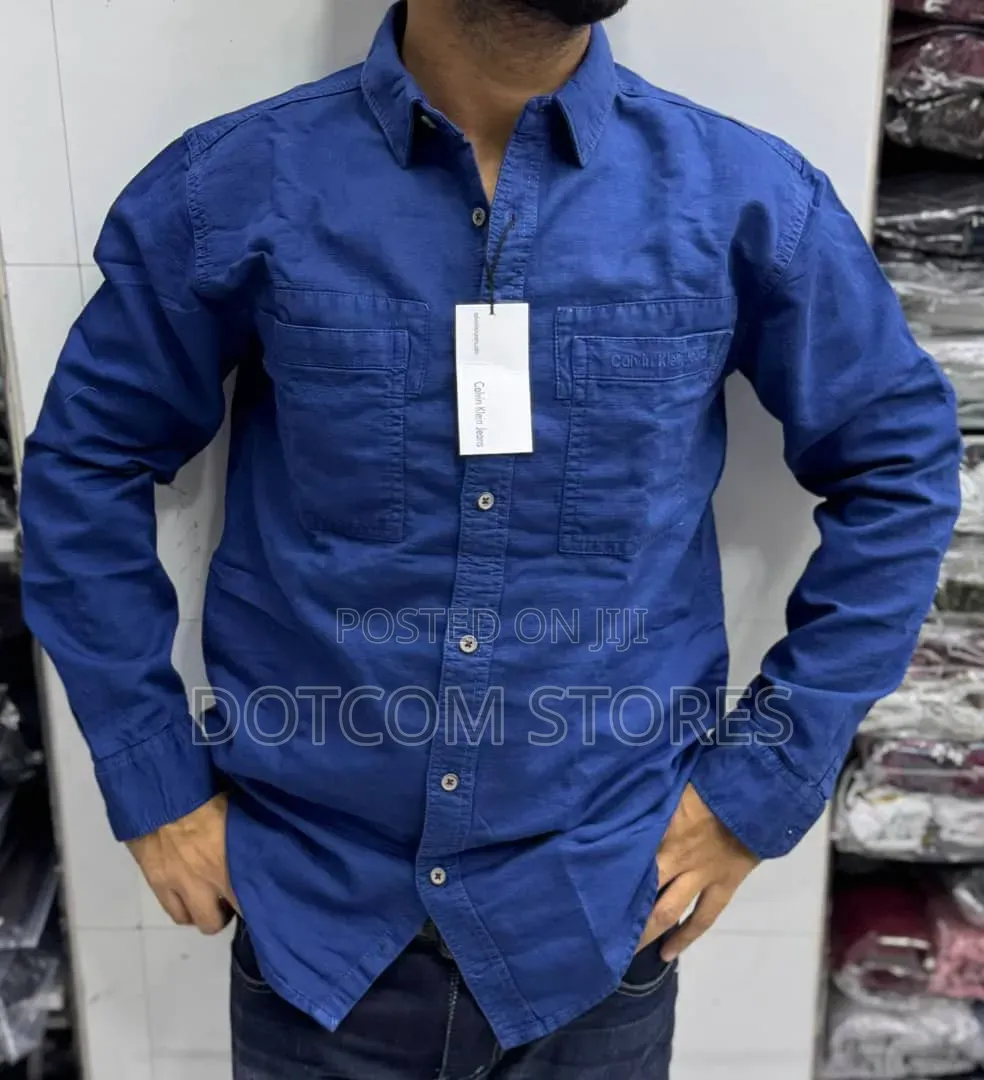 Calvin Klein Jeans Long-Sleeve Utility Button-Down Casual Shirt