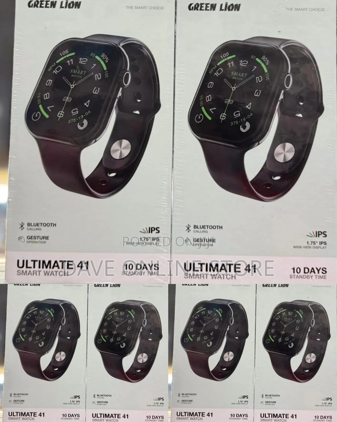 Green Lion Ultimate 41 Smart Watch in Black