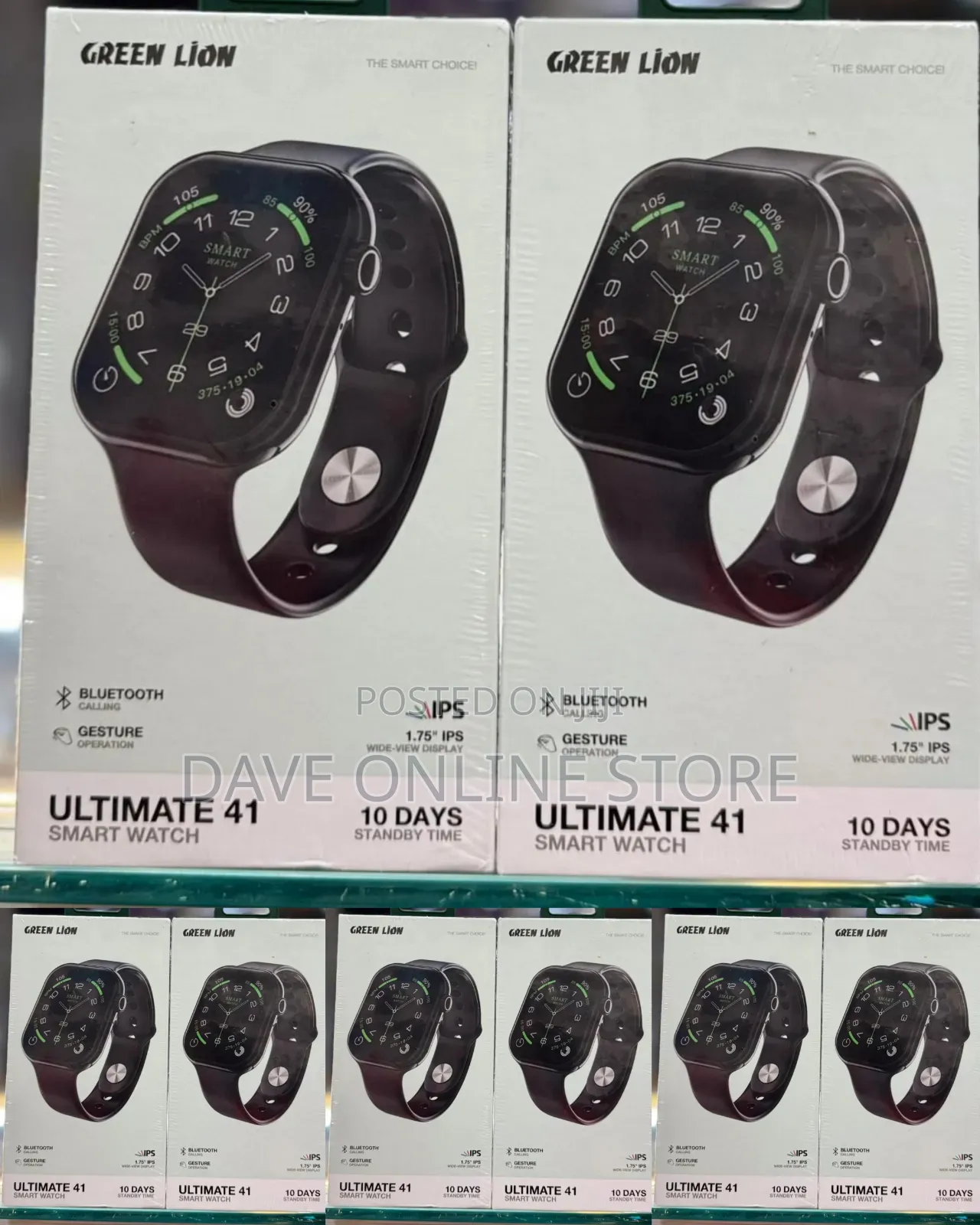 Green Lion Ultimate 41 Smart Watch in Black