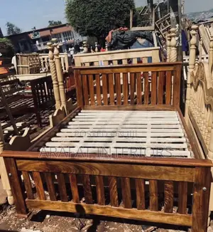 Traditional Wooden Slat Bed (With Headboard & Footboard)