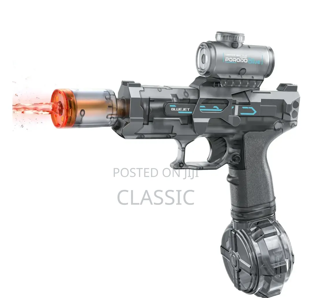 Porodo Blue Auto-Firing Electric Water Gun With Flashing Lights