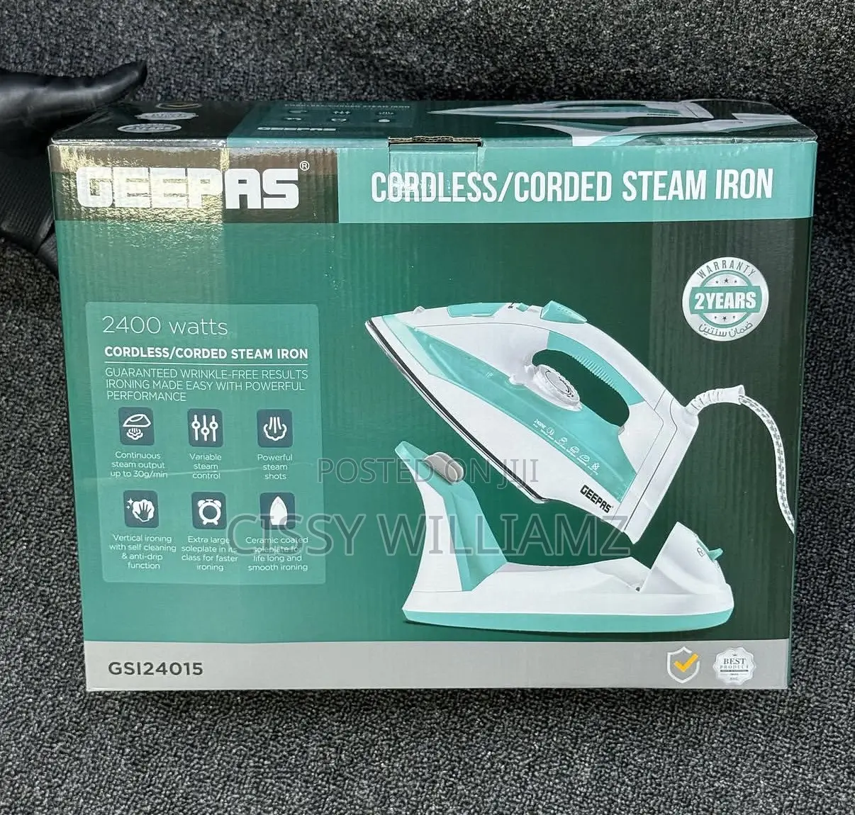 Geepas Cordless/Corded Steam Iron