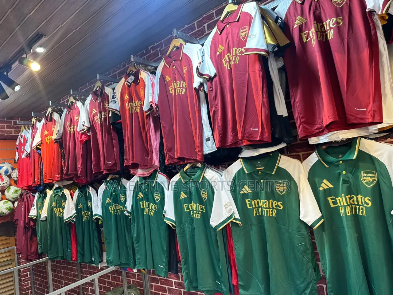 Red and Green Color Club Jersey Original Material