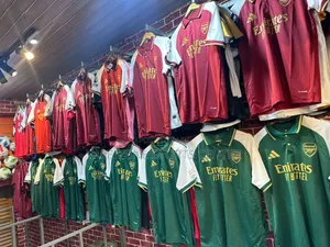 Red and Green Color Club Jersey Original Material