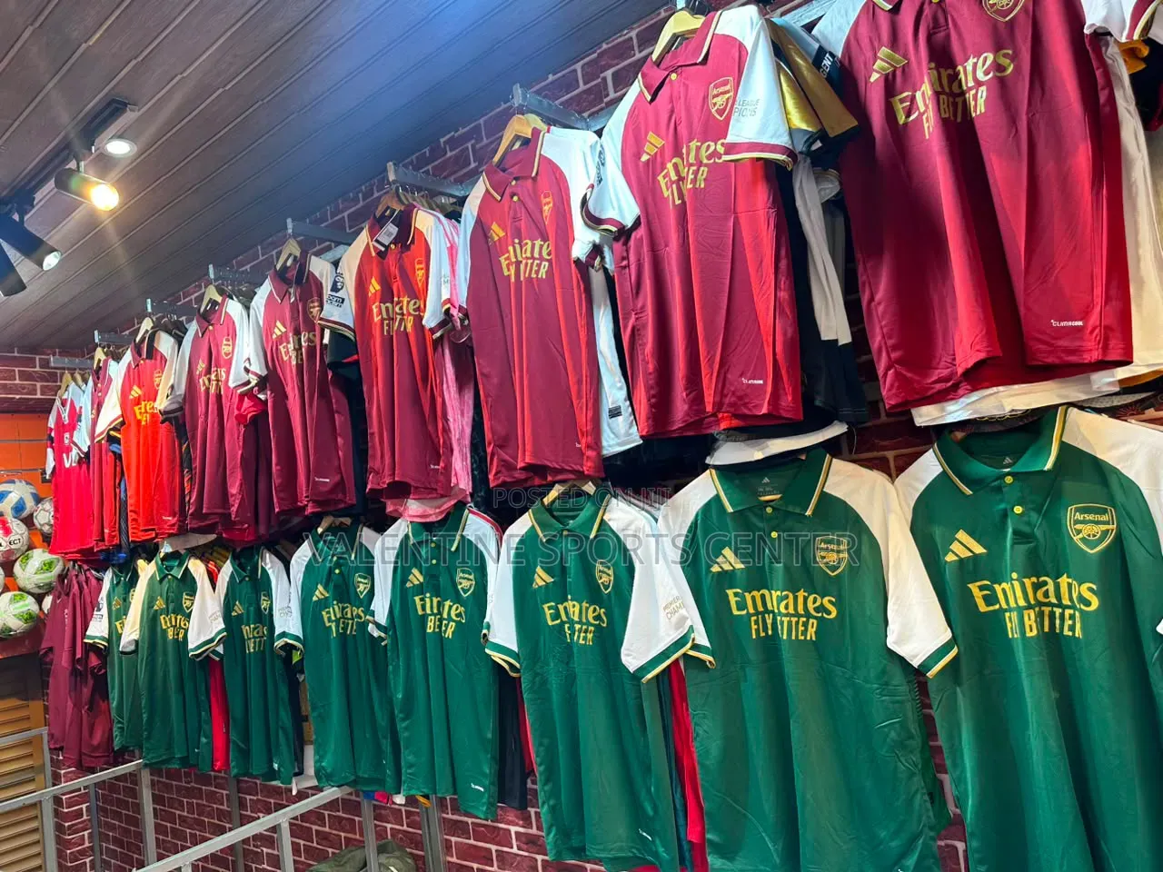 Red and Green Color Club Jersey Original Material