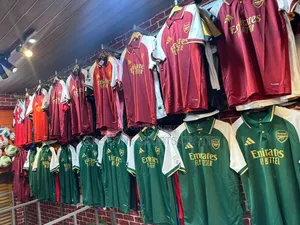 Red and Green Color Club Jersey Original Material