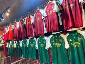 Red and Green Color Club Jersey Original Material