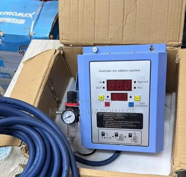Automatic Tire Inflation Machine With a Digital LED Screen