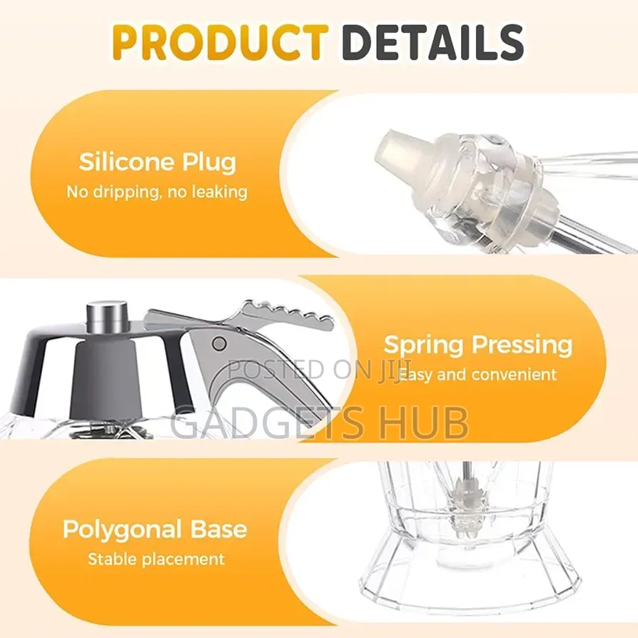 Syrup Dispenser Maple Syrup Holder Bottle With Stand
No Drip Honey