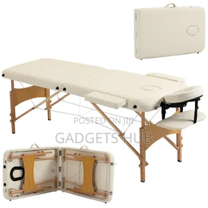 Portable Massage Bed Folding Beauty Massage Table Cream White