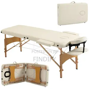 Portable Massage Bed Folding Beauty Massage Table Cream White